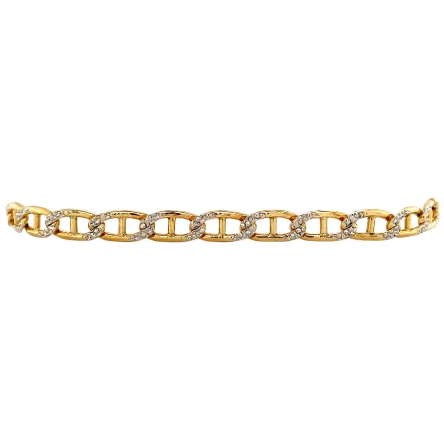 Bicolour gold bracelet 14 krt>Vintage Jewellery Online