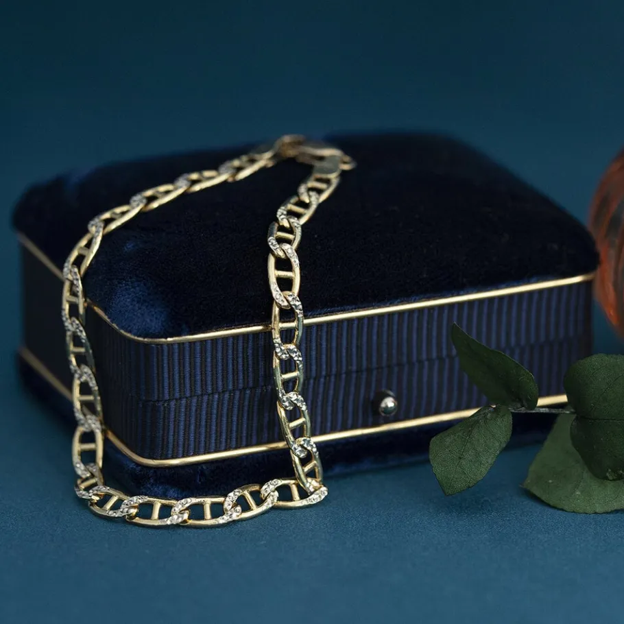 Bicolour gold bracelet 14 krt>Vintage Jewellery Online