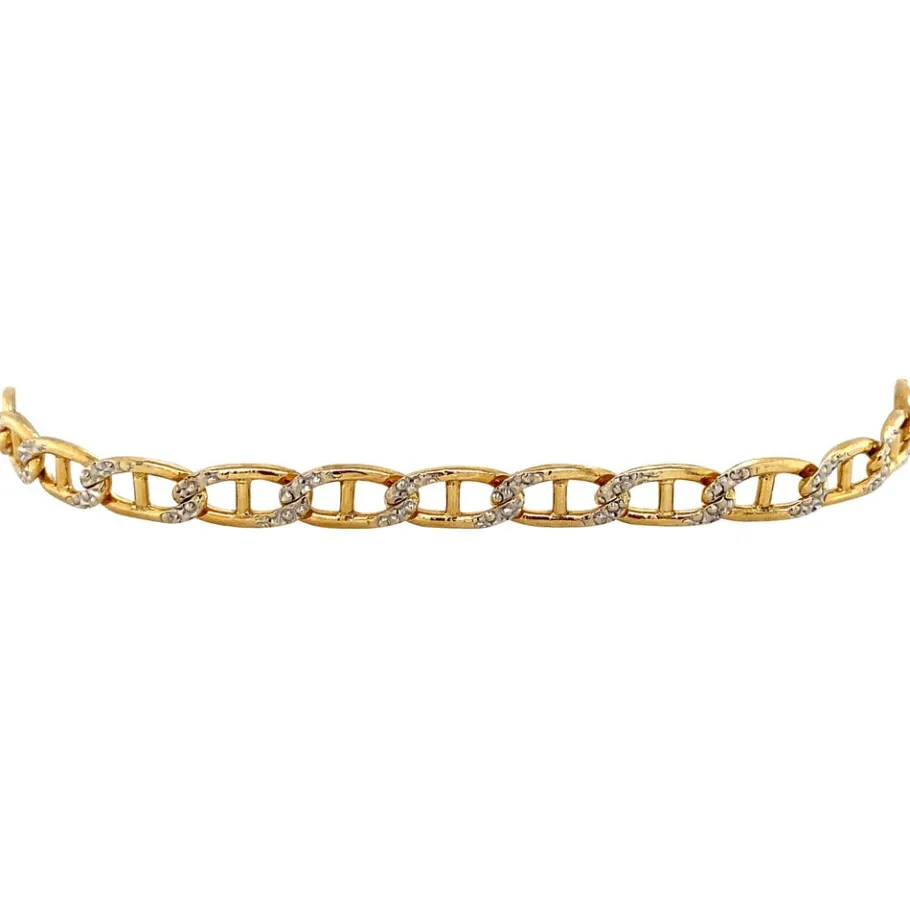 bicolour_gold_bracelet__k_2.webp Bicolour gold bracelet 14 krt>Vintage Jewellery Online