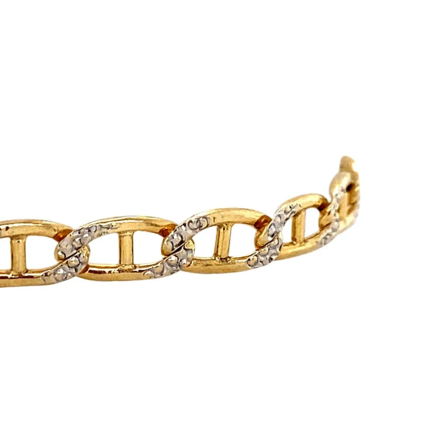 bicolour_gold_bracelet__k_3.webp Bicolour gold bracelet 14 krt>Vintage Jewellery Online