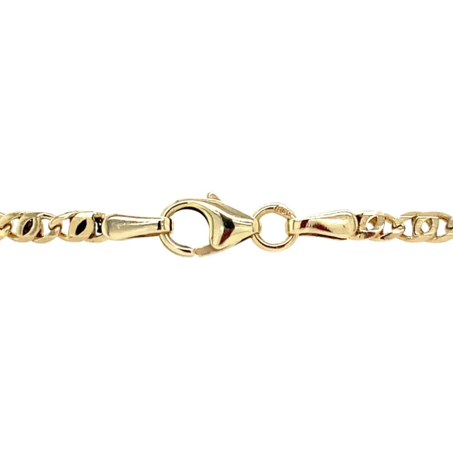 bicolour_gold_figaro_brac_4.webp Bicolour gold figaro bracelet 14 krt>Vintage Jewellery Discount