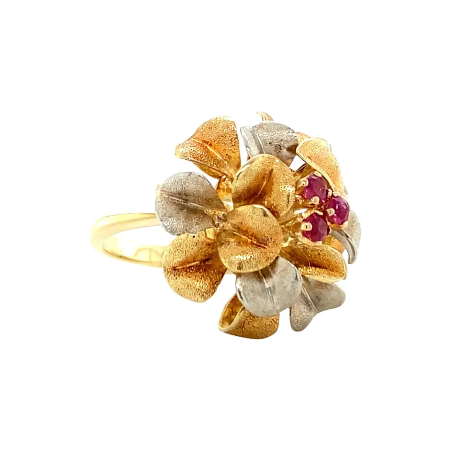 bicolour_gold_ring_with_r_2.webp Bicolour gold ring with ruby 14 krt>Vintage Jewellery Best