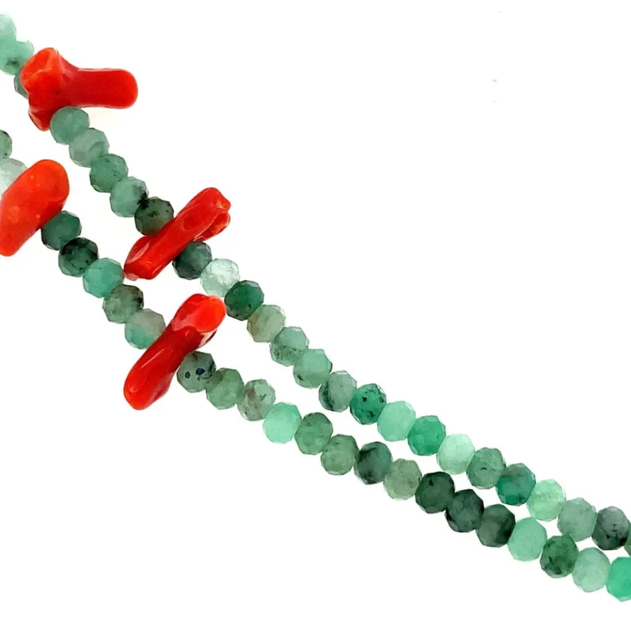 emerald_necklace_with_blo_3.webp Emerald necklace with blood coral 14 krt>Vintage Jewellery Best