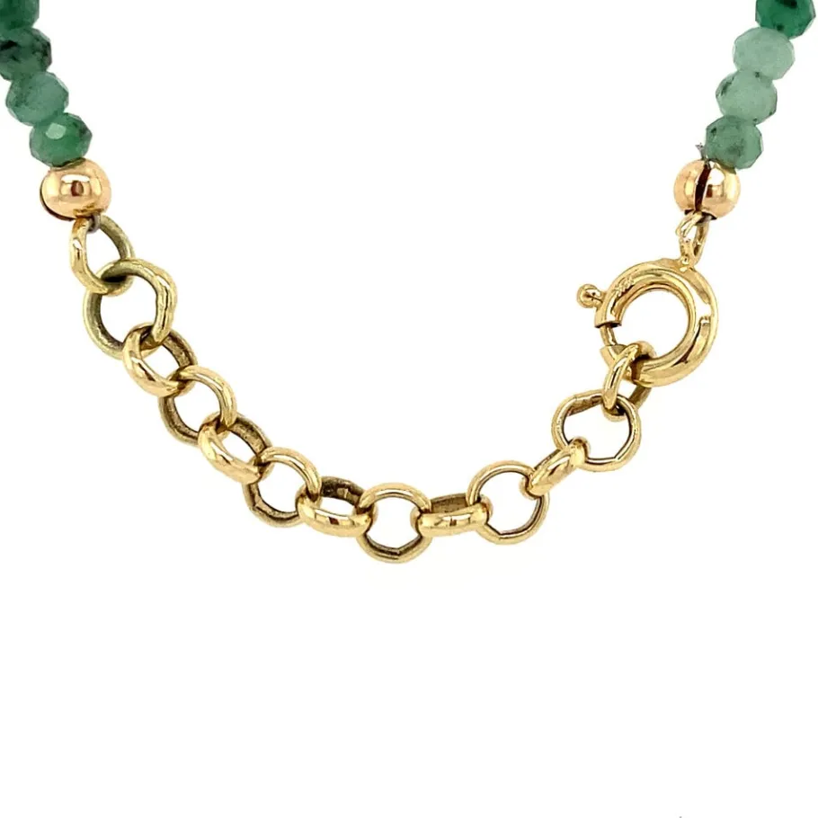 emerald_necklace_with_blo_4.webp Emerald necklace with blood coral 14 krt>Vintage Jewellery Best