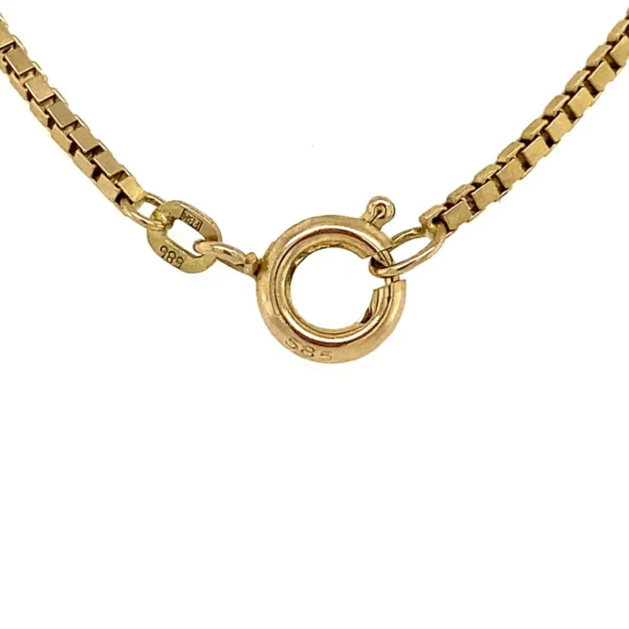 gold_ball_necklace_with_c_4.webp Gold ball necklace with carnelian 14 krt>Vintage Jewellery Online