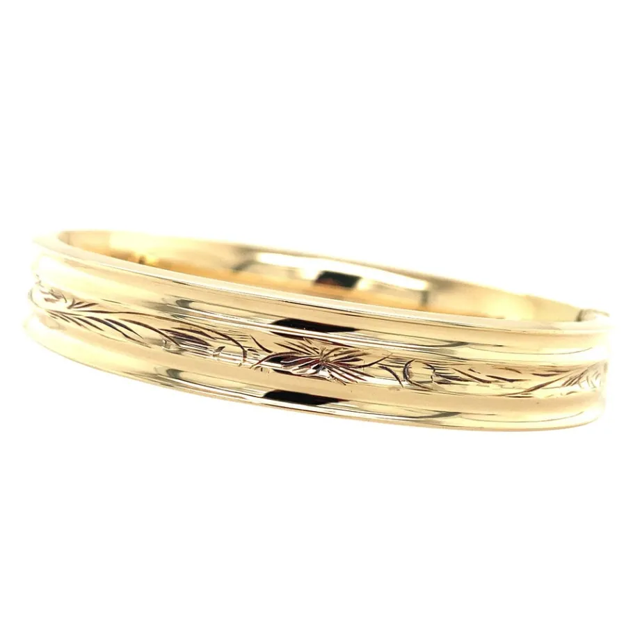 gold_bangle_with_engravin_2-2.webp Gold bangle with engraving 14 krt>Vintage Jewellery Outlet