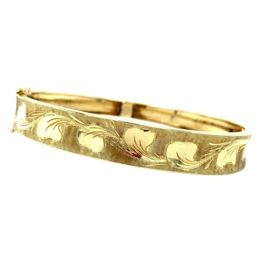 gold_bangle_with_engravin_2-4.webp Gold bangle with engraving 14 krt>Vintage Jewellery Best