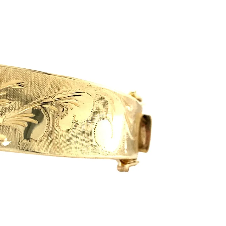 gold_bangle_with_engravin_3-6.webp Gold bangle with engraving 14 krt>Vintage Jewellery Online