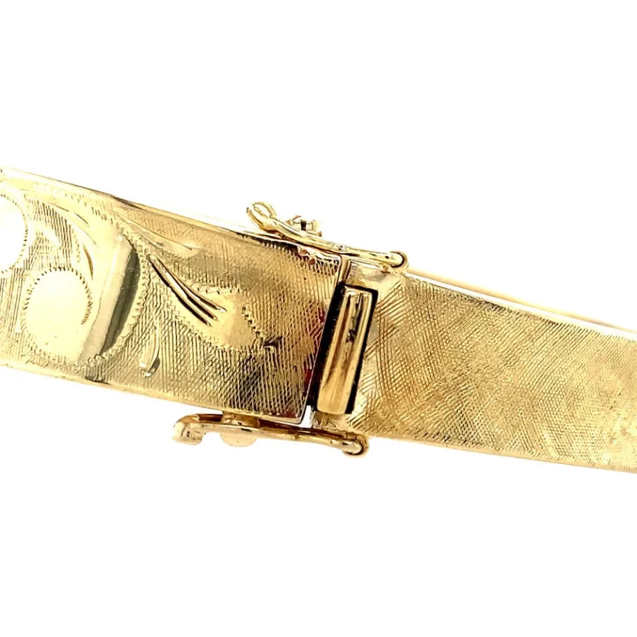 gold_bangle_with_engravin_4-6.webp Gold bangle with engraving 14 krt>Vintage Jewellery Online