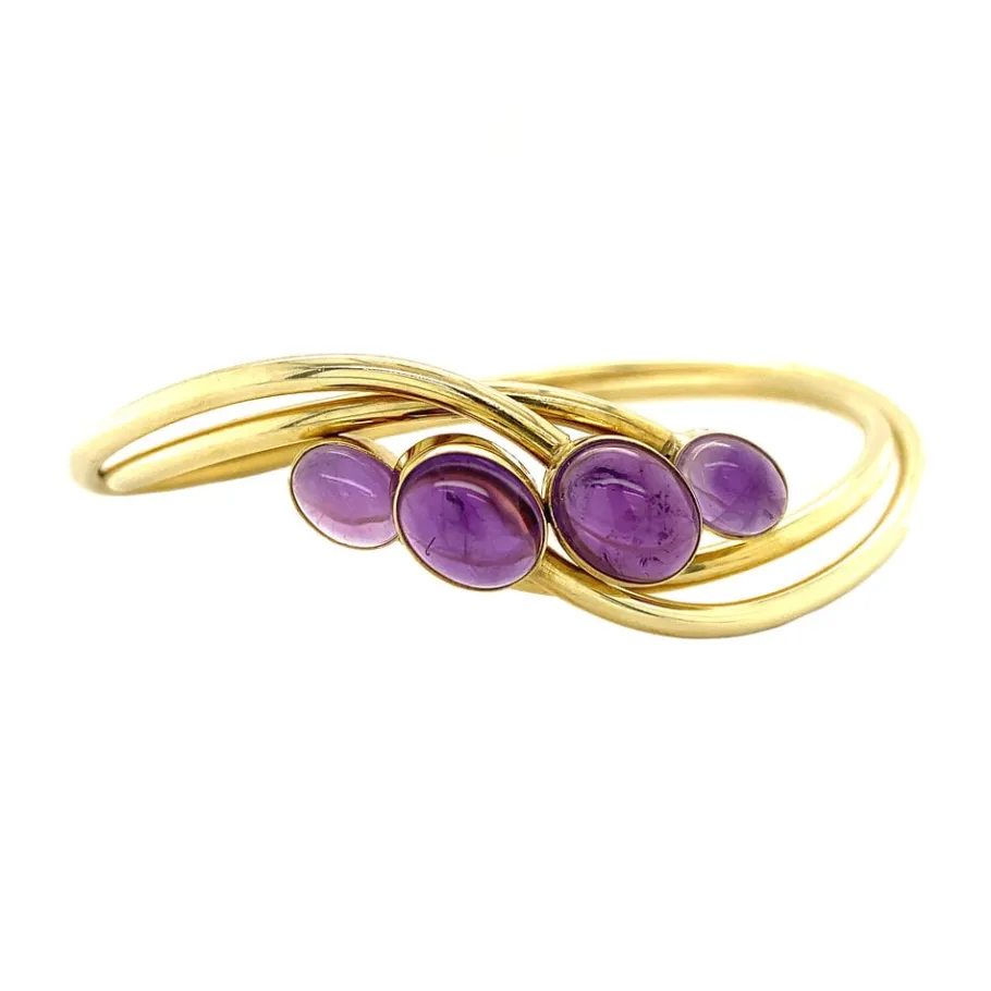 gold_bracelet_with_amethy_2.webp Gold bracelet with amethyst 14 krt>Vintage Jewellery Online