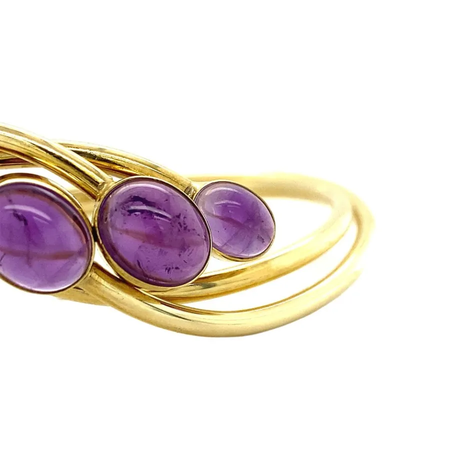 gold_bracelet_with_amethy_3.webp Gold bracelet with amethyst 14 krt>Vintage Jewellery Online