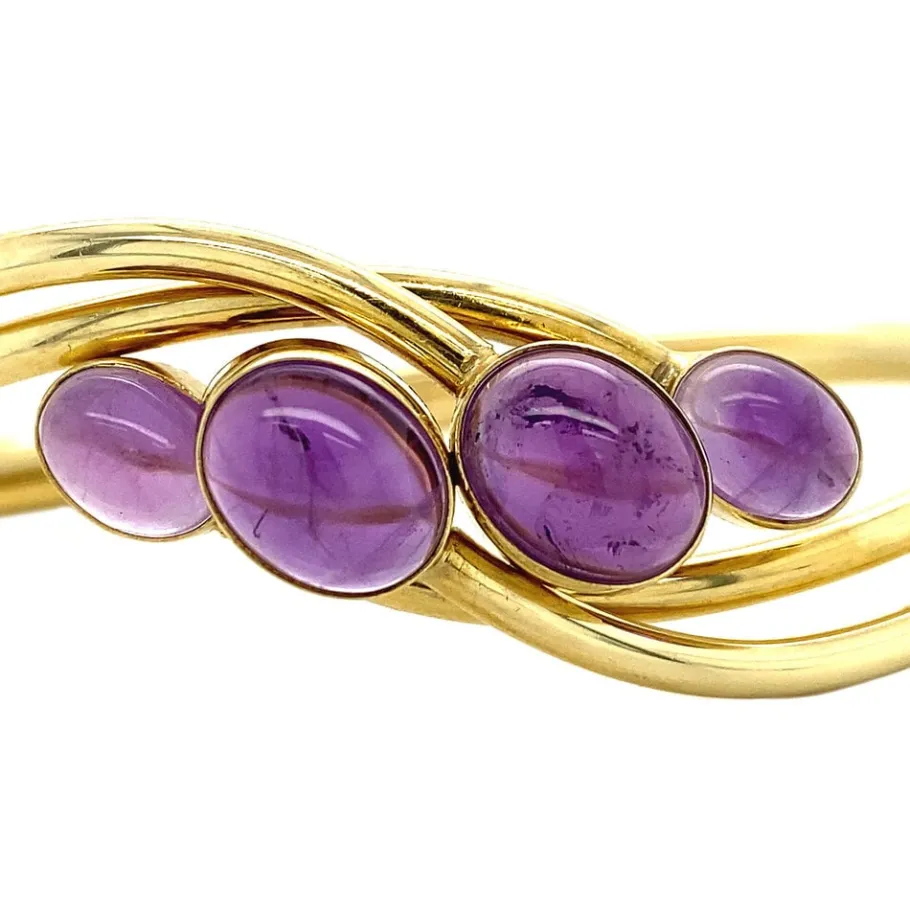 gold_bracelet_with_amethy_4.webp Gold bracelet with amethyst 14 krt>Vintage Jewellery Online