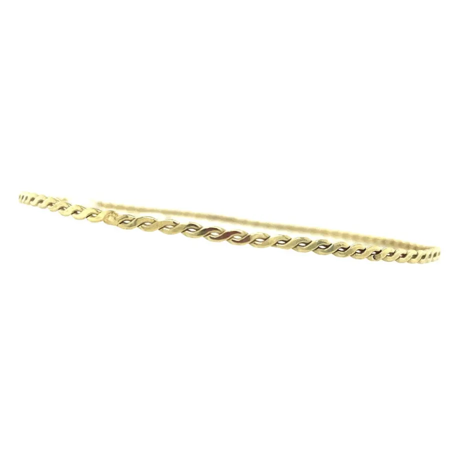 Gold braided tinkle bracelet 14 krt>Vintage Jewellery Sale