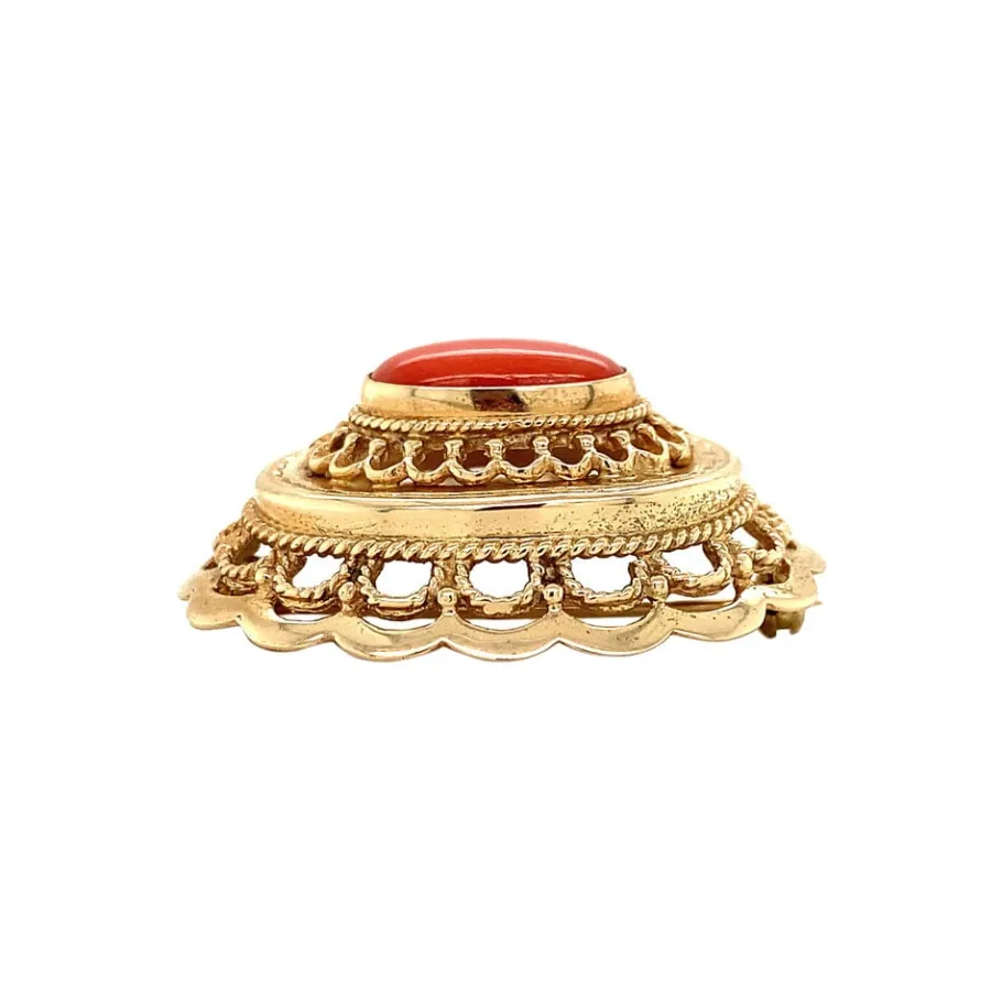 gold_brooch_with_blood_co_2.webp Gold brooch with blood coral 14 krt>Vintage Jewellery Outlet