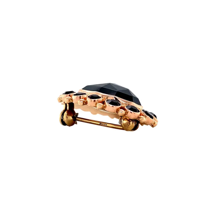 gold_brooch_with_garnet___4.webp Gold brooch with garnet 14 krt>Vintage Jewellery Clearance