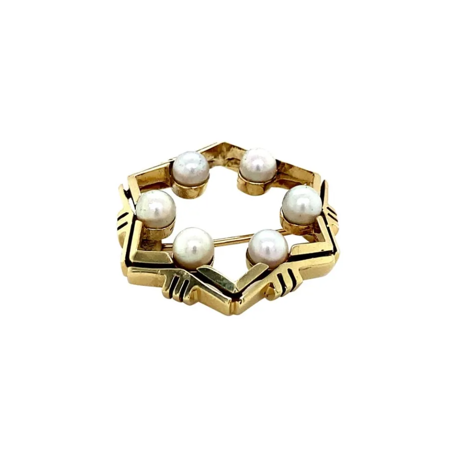 gold_brooch_with_pearl__k_2.webp Gold brooch with pearl 14 krt>Vintage Jewellery Fashion