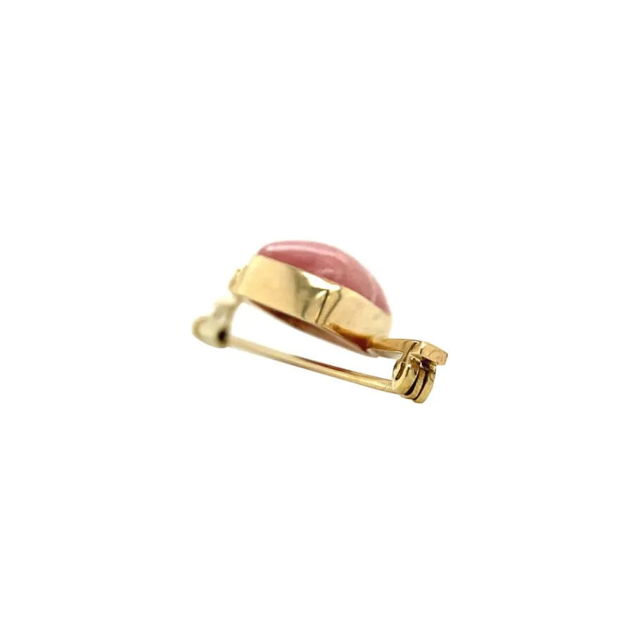 gold_brooch_with_rhodochr_4.webp Gold brooch with rhodochrosite 14 krt>Vintage Jewellery Sale