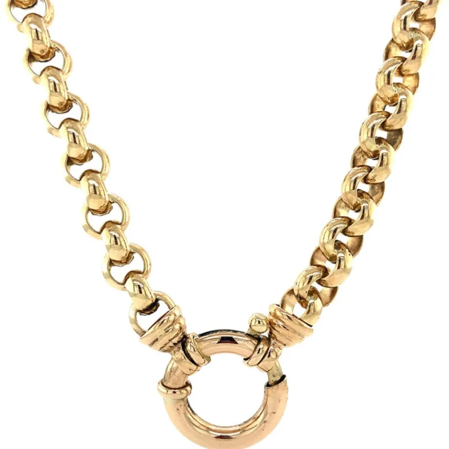 Gold cable necklace 14 krt>Vintage Jewellery Hot
