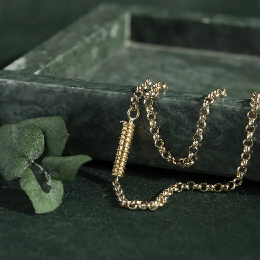 Gold cable necklace 14 krt>Vintage Jewellery Hot