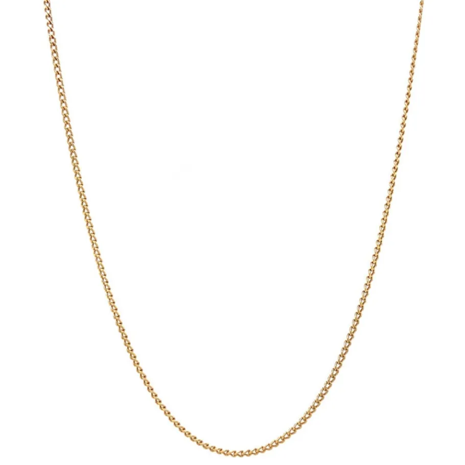 Gold curb length necklace 14 krt>Vintage Jewellery Clearance
