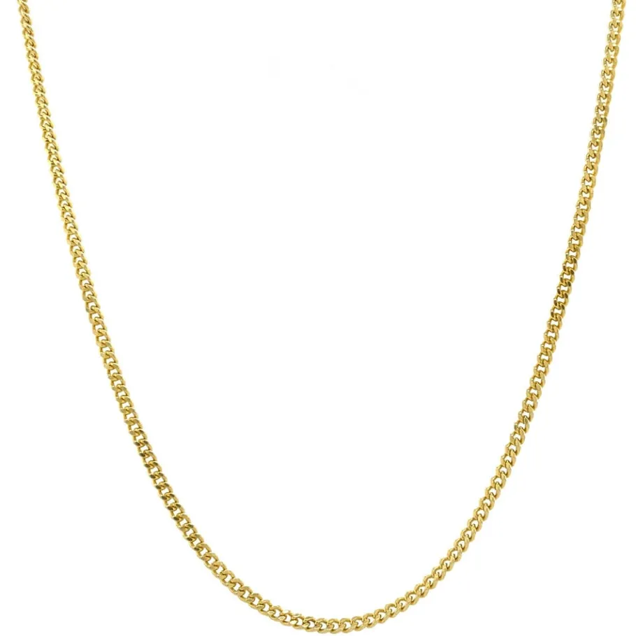 Gold curb length necklace 14 krt>Vintage Jewellery Clearance