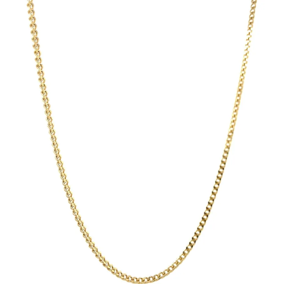 gold_curb_length_necklace_2-2.webp Gold curb length necklace 14 krt>Vintage Jewellery Online