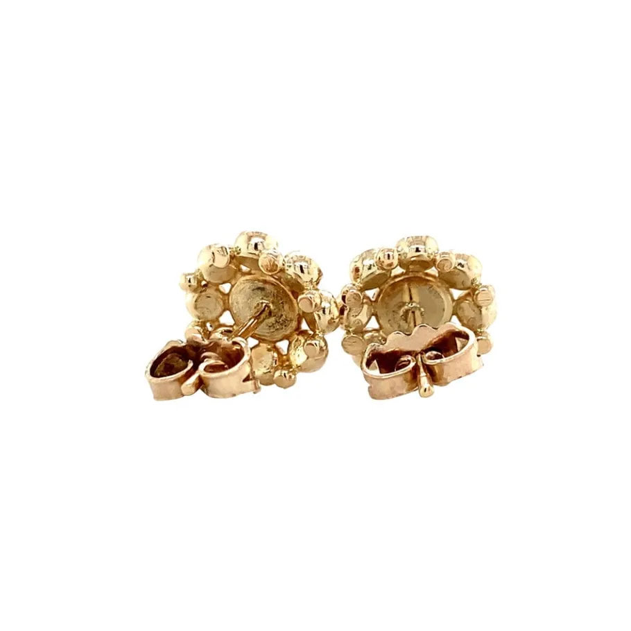 gold_ear_studs_with_blood_4-10.webp Gold ear studs with blood coral 14 krt>Vintage Jewellery Best