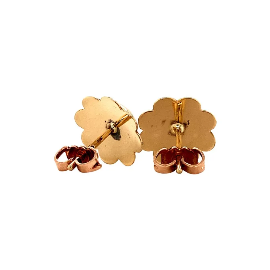 gold_ear_studs_with_garne_4-2.webp Gold ear studs with garnet 14 krt>Vintage Jewellery Best