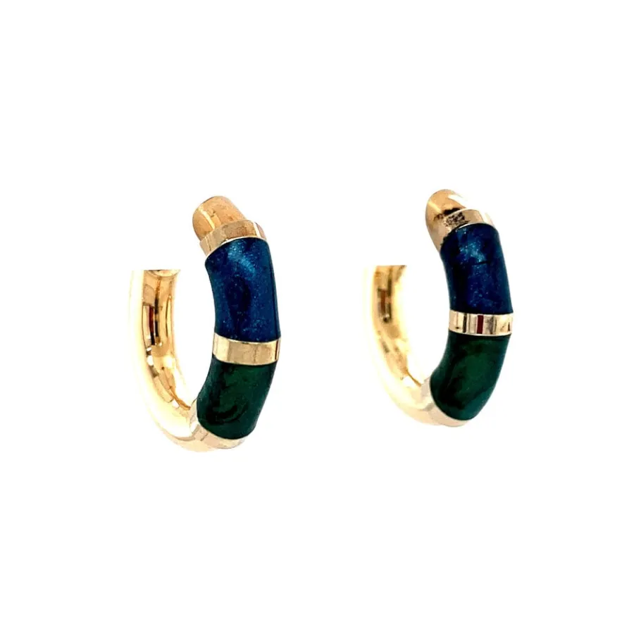 gold_earrings_with_enamel_2.webp Gold earrings with enamel 14 krt>Vintage Jewellery Clearance