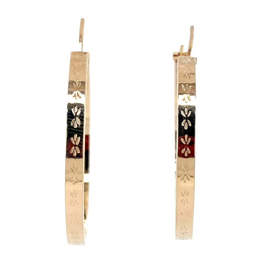 gold_earrings_with_engrav_4-1.webp Gold earrings with engraving 14 krt>Vintage Jewellery Sale