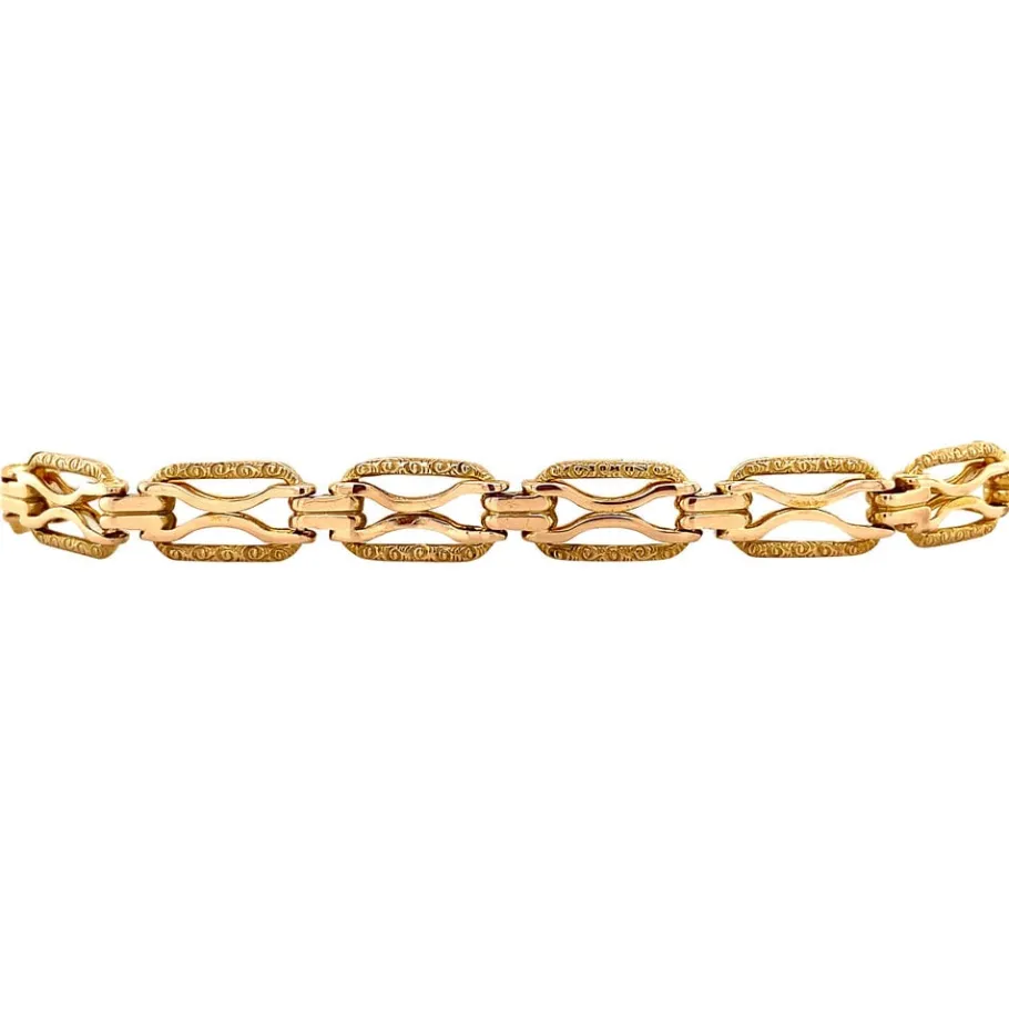 Gold fantasy bracelet 14 krt>Vintage Jewellery Best