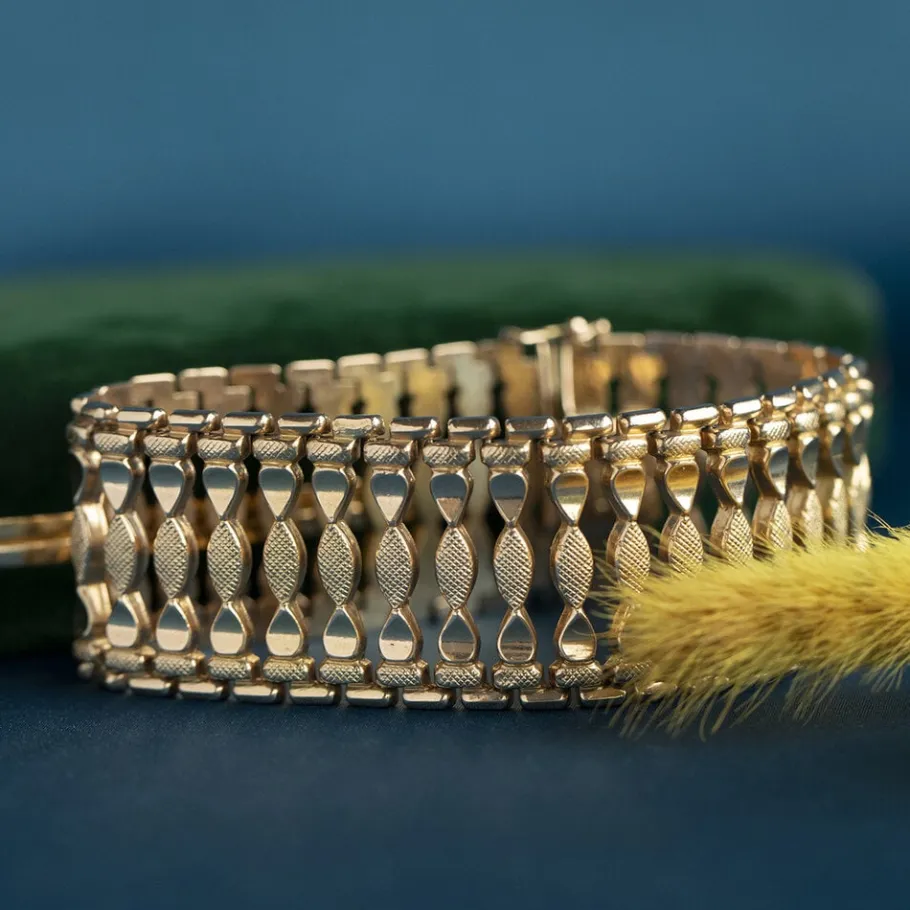 Gold fantasy bracelet 18 krt>Vintage Jewellery Online