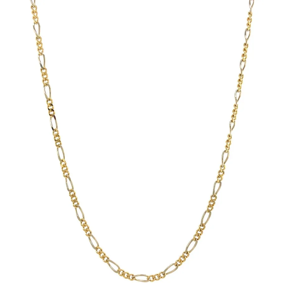 Gold figaro necklace 14 krt>Vintage Jewellery Hot
