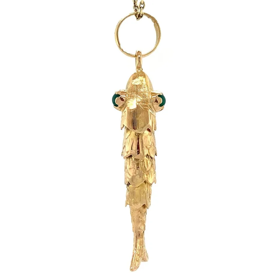 gold_fish_pendant_with_co_3.webp Gold fish pendant with colour stone 18 krt>Vintage Jewellery Sale