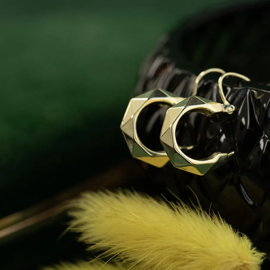 Gold fisherman earrings 14 krt>Vintage Jewellery Clearance