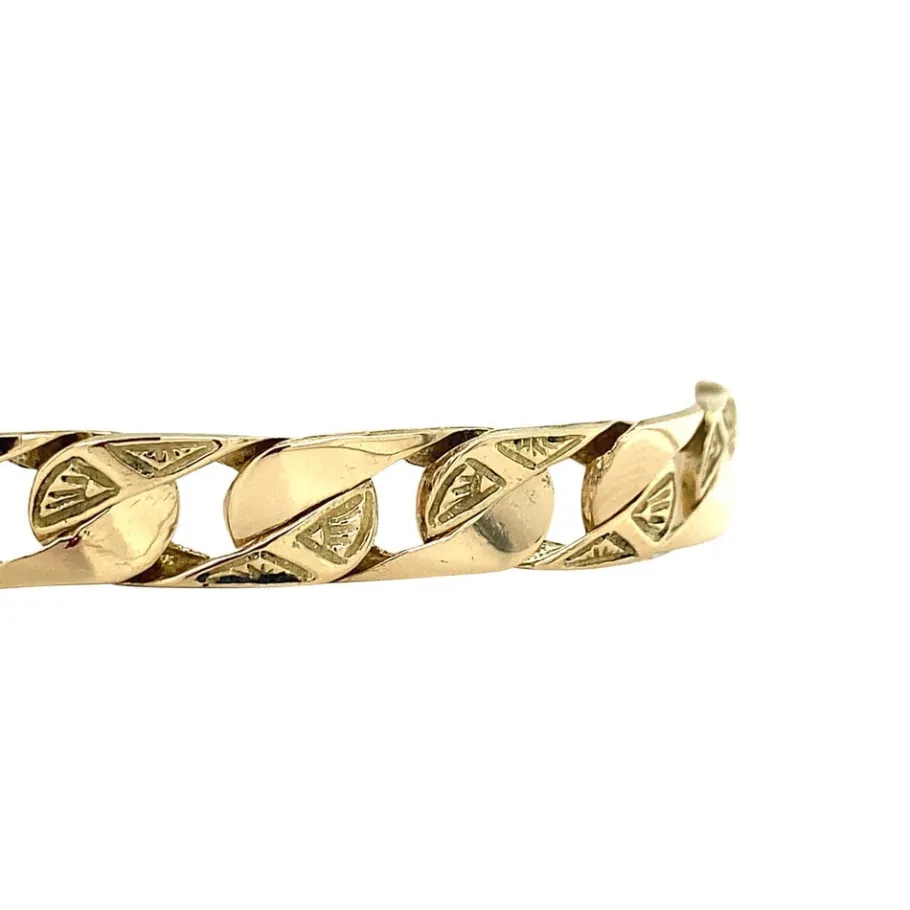 gold_flat_curb_bracelet___3.webp Gold flat curb bracelet 14 krt>Vintage Jewellery Best