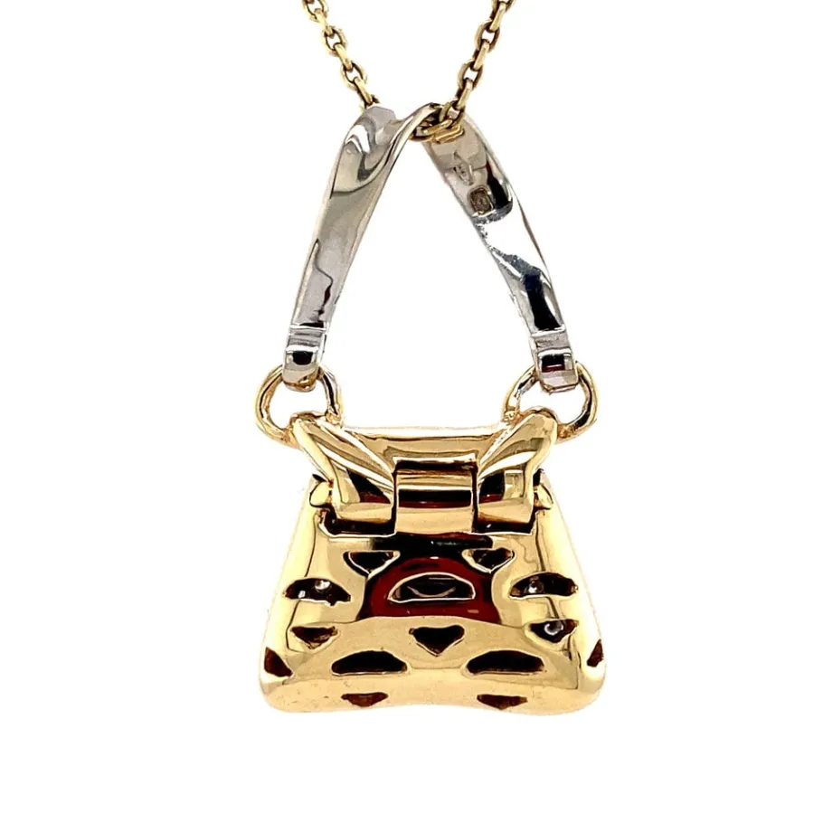 gold_handbag_pendant_with_4.webp Gold handbag pendant with diamond 14 krt>Vintage Jewellery Best