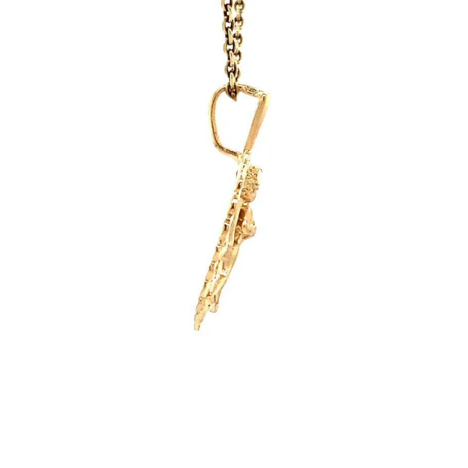 gold_heart_pendant_with_c_3.webp Gold heart pendant with cupid 14 krt>Vintage Jewellery Sale