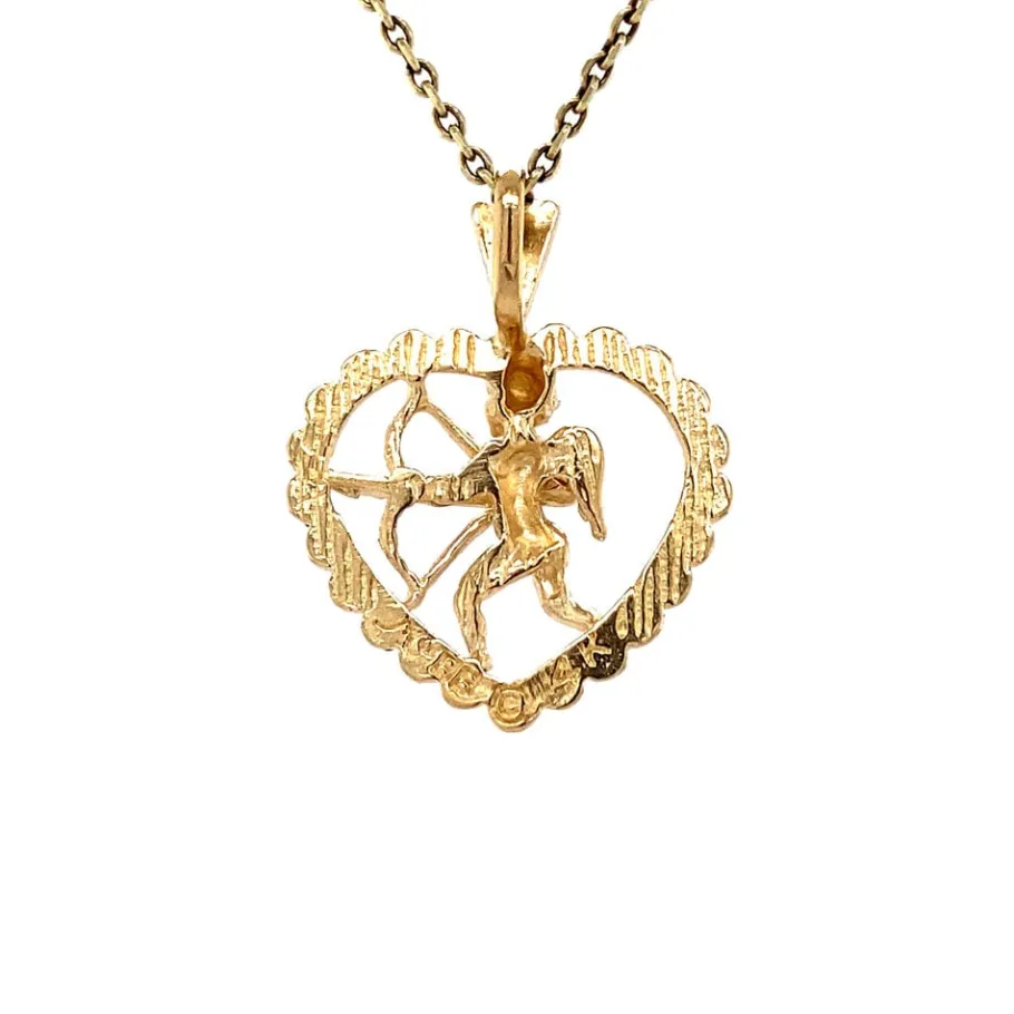 gold_heart_pendant_with_c_4.webp Gold heart pendant with cupid 14 krt>Vintage Jewellery Sale