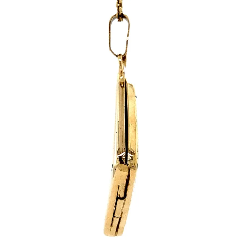 gold_medallion_with_engra_3.webp Gold medallion with engraving 14 krt>Vintage Jewellery Sale