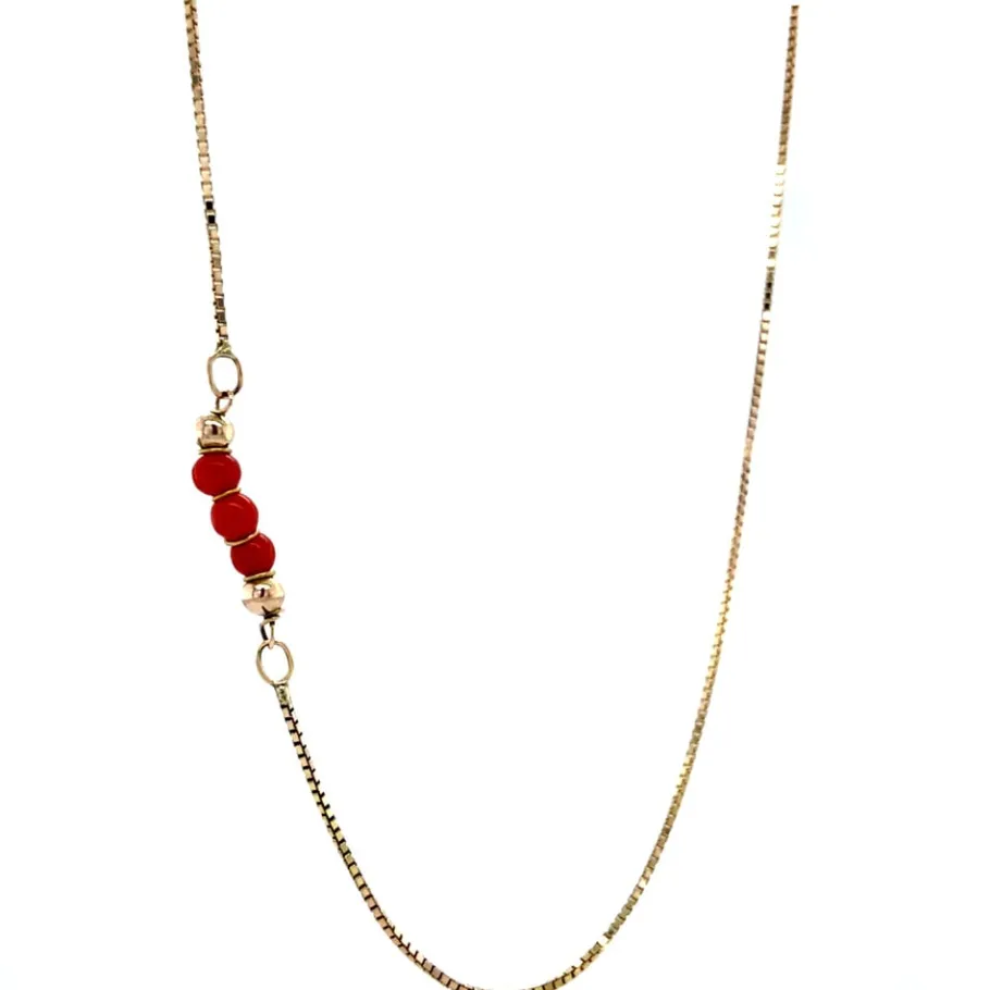 gold_necklace_with_blood__2-1.webp Gold necklace with blood coral 14 krt>Vintage Jewellery Discount