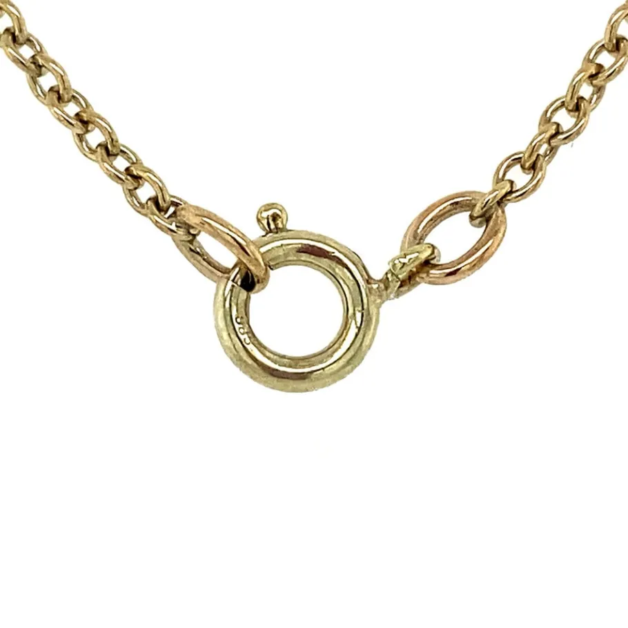gold_necklace_with_garnet_4-1.webp Gold necklace with garnet 14 krt>Vintage Jewellery Best