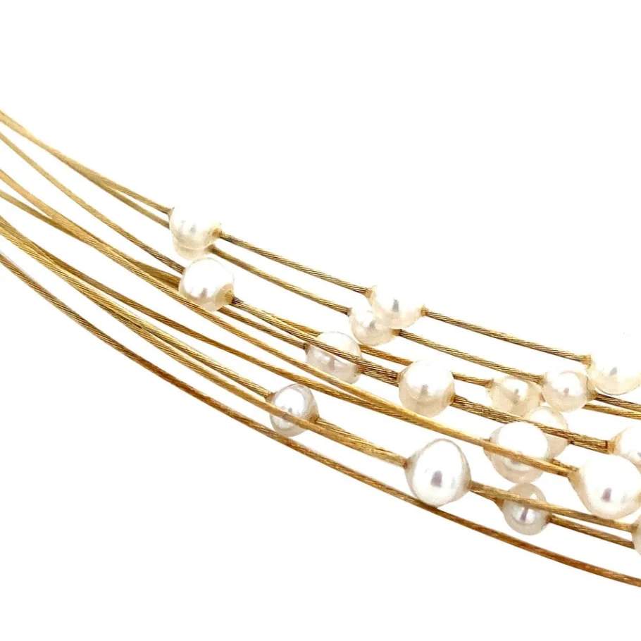 gold_necklace_with_pearl__3.webp Gold necklace with pearl 14 krt>Vintage Jewellery Best