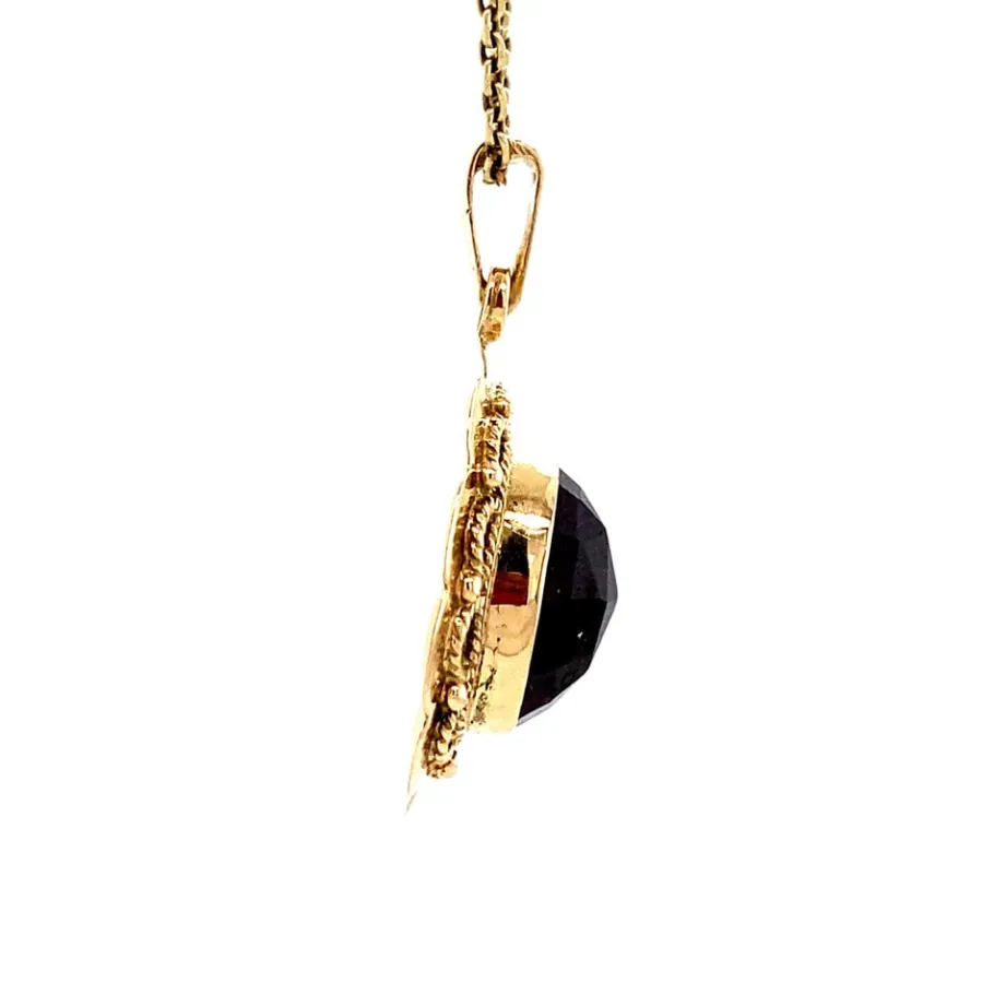 gold_pendant_garnet__krt_3.webp Gold pendant garnet 14 krt>Vintage Jewellery Online