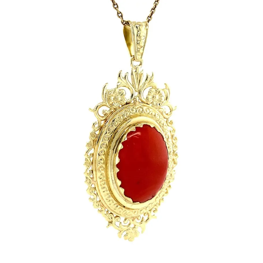 gold_pendant_with_blood_c_2-19.webp Gold pendant with blood coral 14 krt>Vintage Jewellery Discount