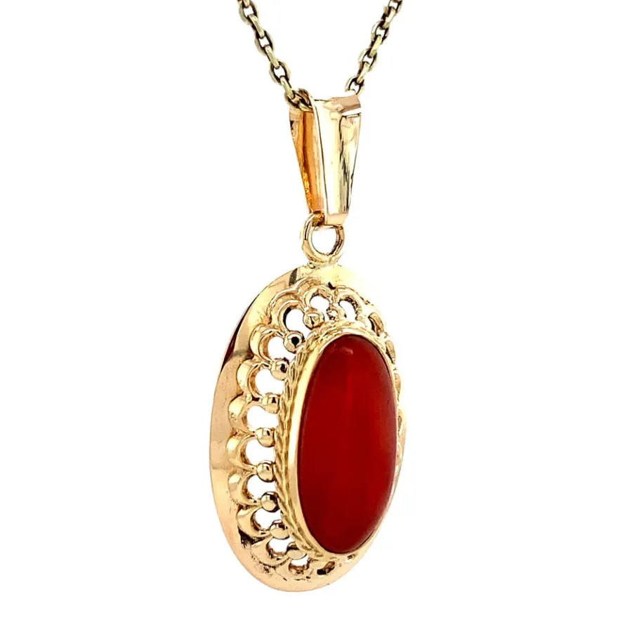 gold_pendant_with_blood_c_2-2.webp Gold pendant with blood coral 14 krt>Vintage Jewellery Clearance