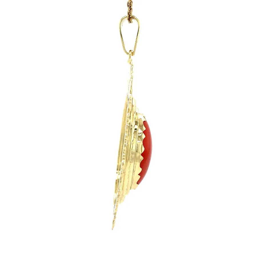 gold_pendant_with_blood_c_3-19.webp Gold pendant with blood coral 14 krt>Vintage Jewellery Discount
