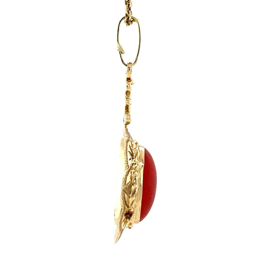 gold_pendant_with_blood_c_3.webp Gold pendant with blood coral 14 krt>Vintage Jewellery Best