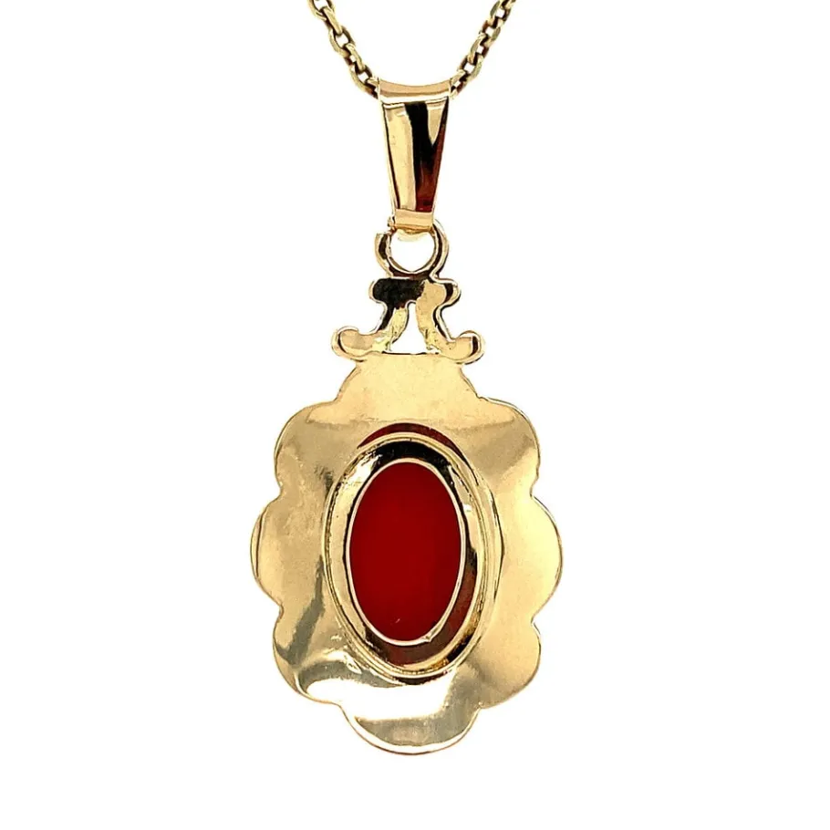 gold_pendant_with_blood_c_4-11.webp Gold pendant with blood coral 14 krt>Vintage Jewellery Online