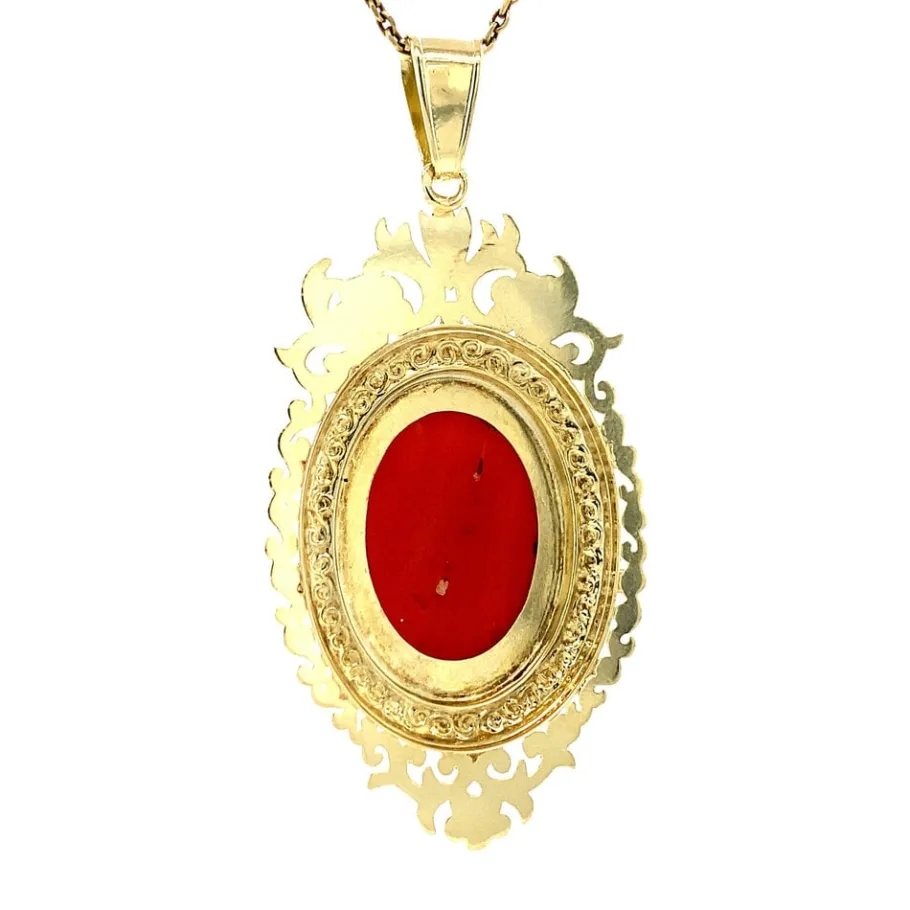 gold_pendant_with_blood_c_4-19.webp Gold pendant with blood coral 14 krt>Vintage Jewellery Discount